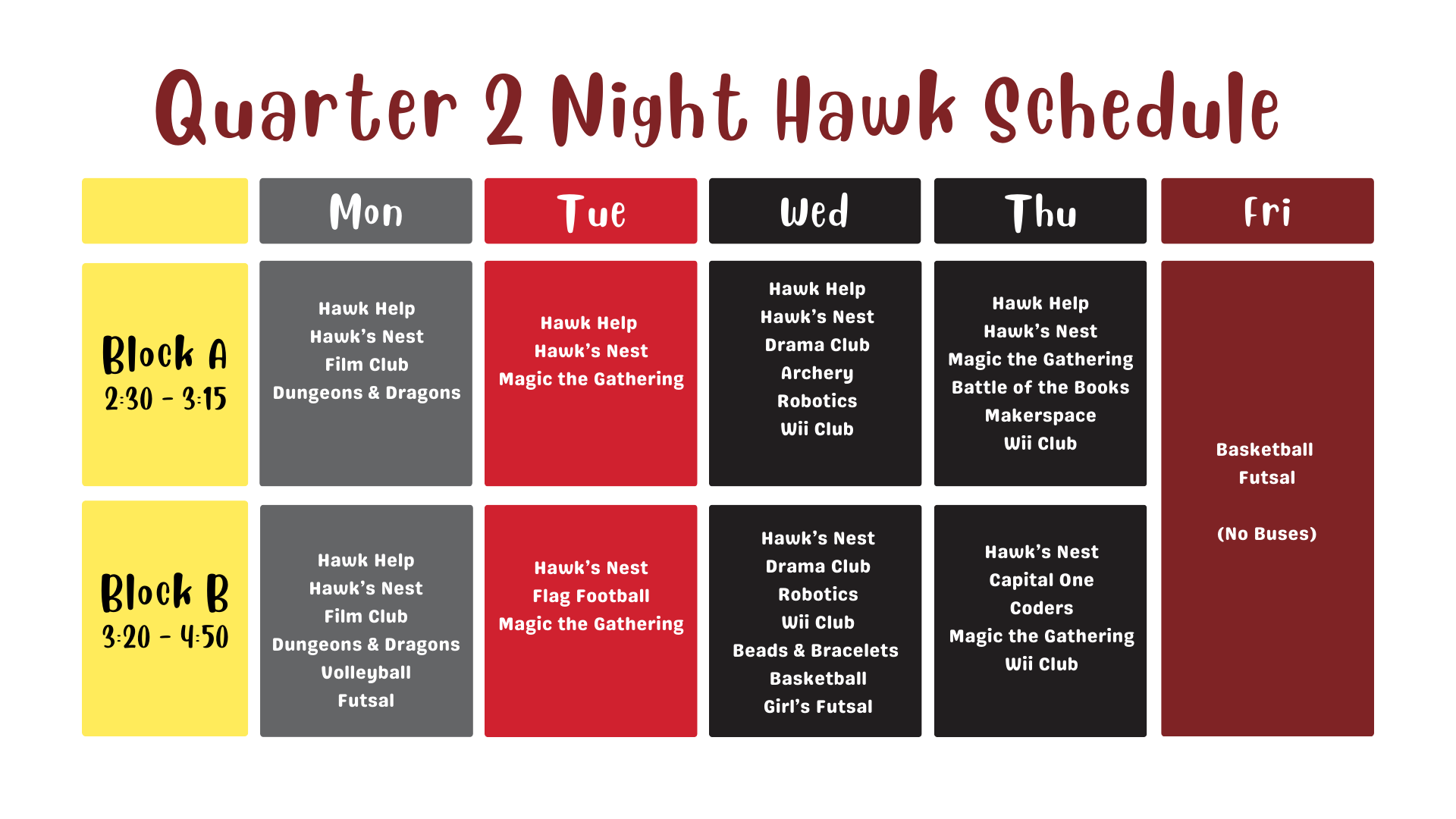 quarter 2 night hawk options